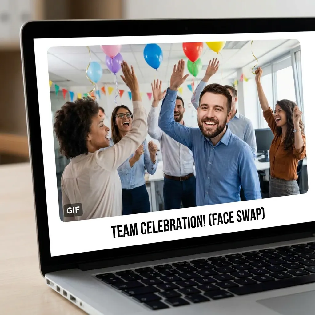 Team event GIF face swap